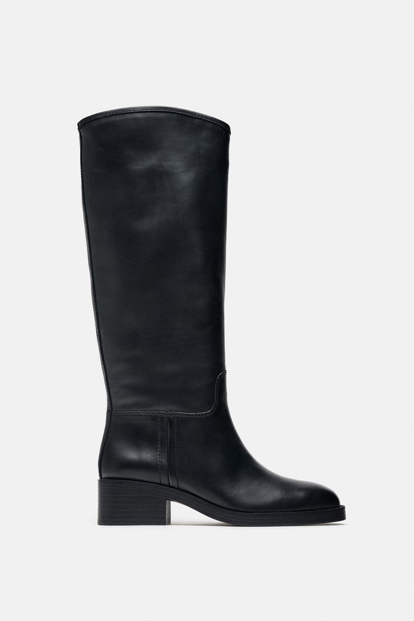 Bottes Hautes En Cuir Zara