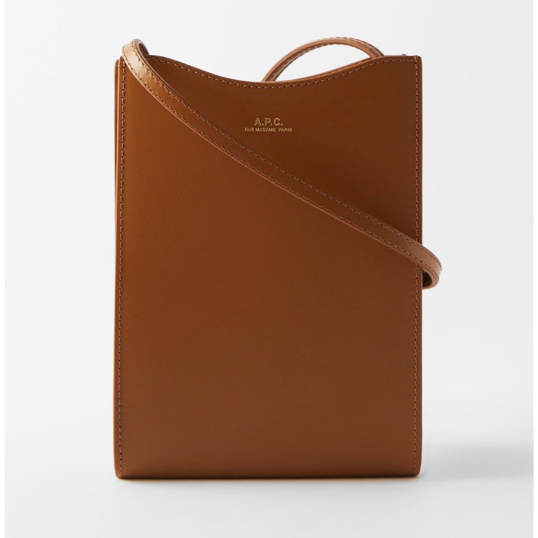 A.P.C. POCHETTE TOUR DE COU EN CUIR LISSE JAMIE
