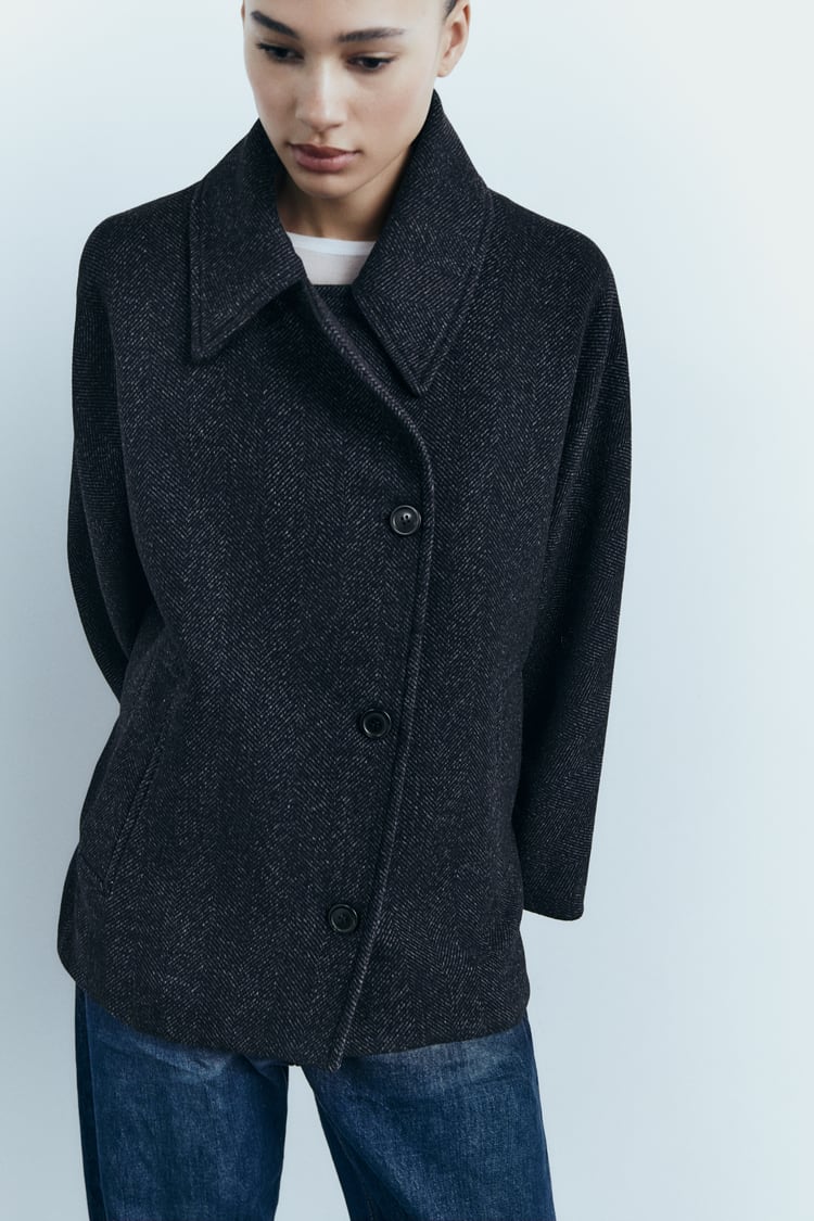 MANTEAU COURT AVEC LAINE COLLECTION ZW