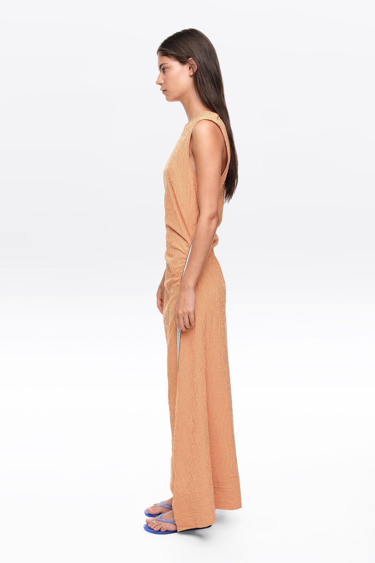 ROBE SANS MANCHES BRIDE SUPERPOSÉE RAYURES BLEUES (Copie)