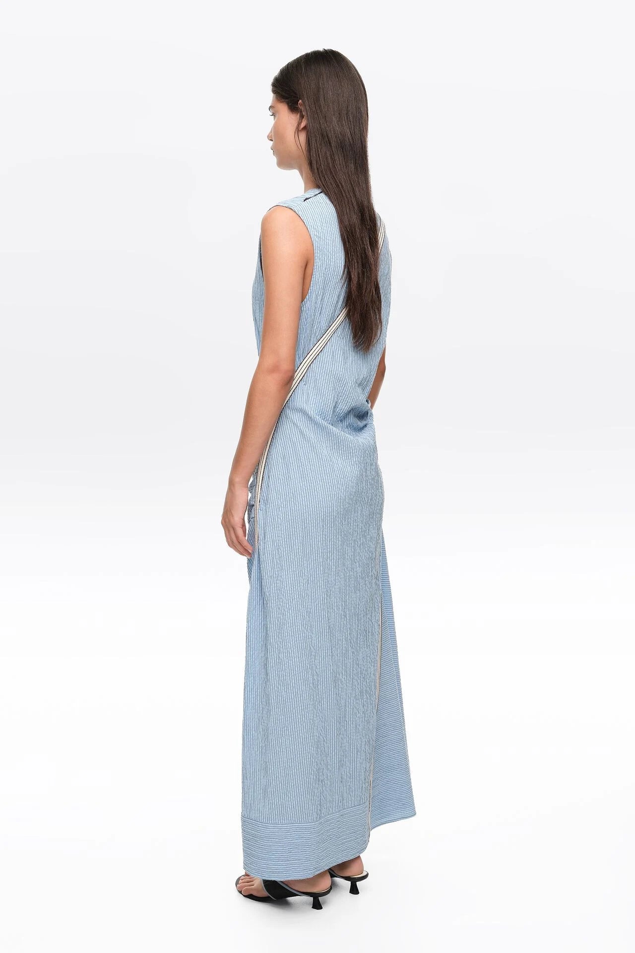 ROBE SANS MANCHES BRIDE SUPERPOSÉE RAYURES BLEUES (Copie)