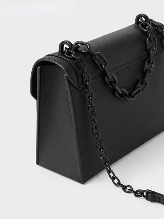 CHARLES & KHEITH Front Flap Chain Handle- Ultra-Matte Black