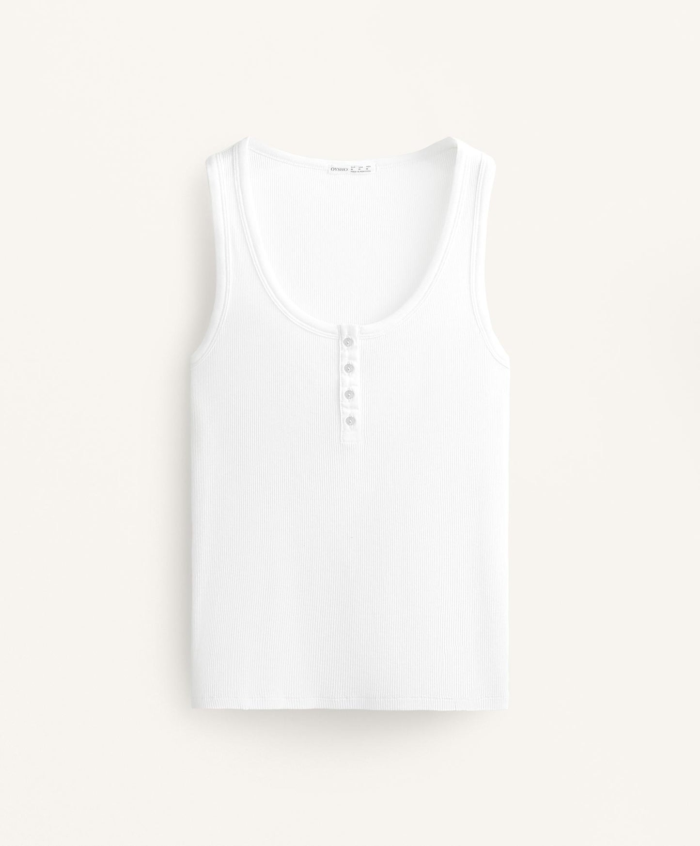 SLEEVELESS BUTTONED TOP WITH COTTON AND MODAL