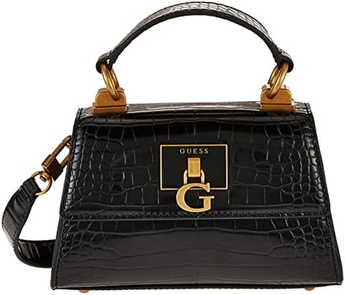 Sac Bandoulière Guess Femme Stephi Croc Print Black