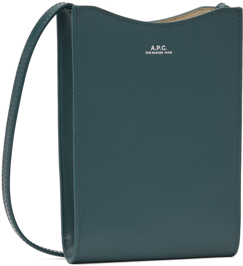A.P.C. POCHETTE TOUR DE COU EN CUIR LISSE JAMIE
