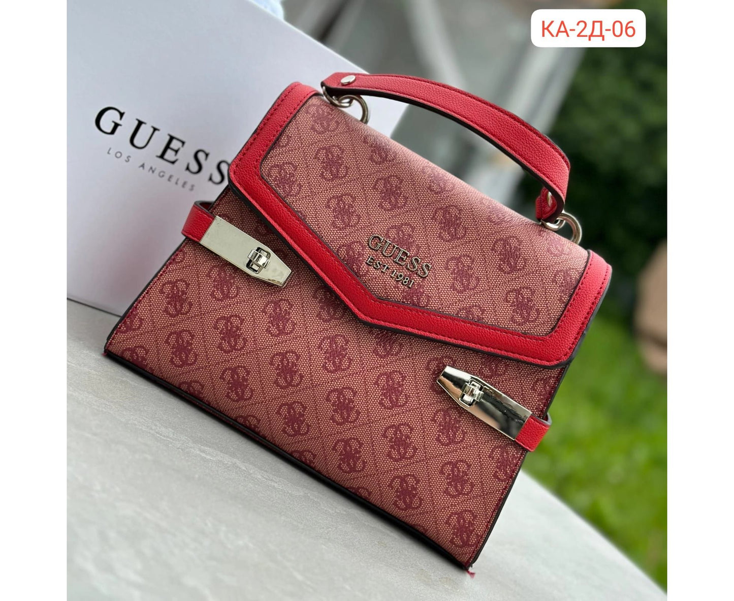 Sac À Main Guess Zadie Rouge