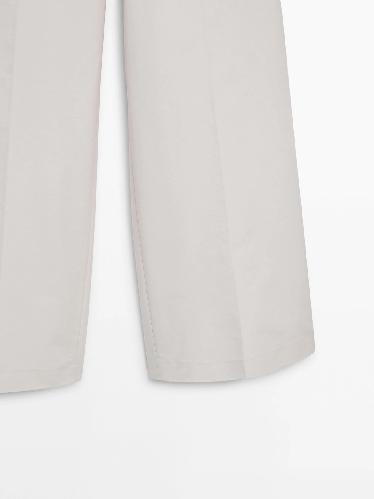 Pantalon Large En Coton Mélangé Cru