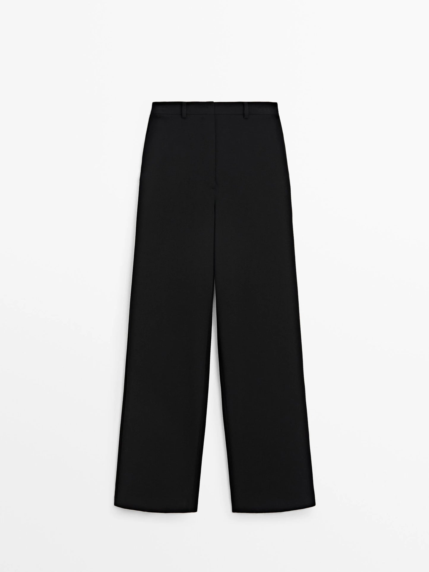 PANTALON STRAIGHT EN CRÊPE ENSEMBLE MASSIMO DUTTI