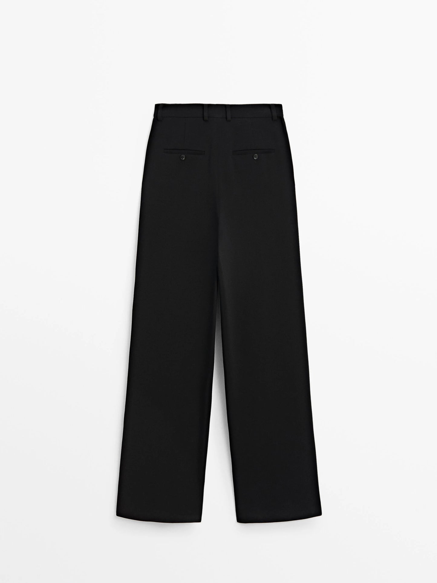 PANTALON STRAIGHT EN CRÊPE ENSEMBLE MASSIMO DUTTI