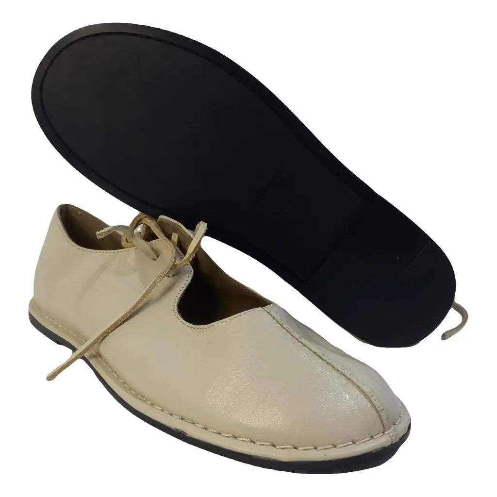 CHAUSSURES PLATES AVEC NŒUD CUIR FROISSÉ