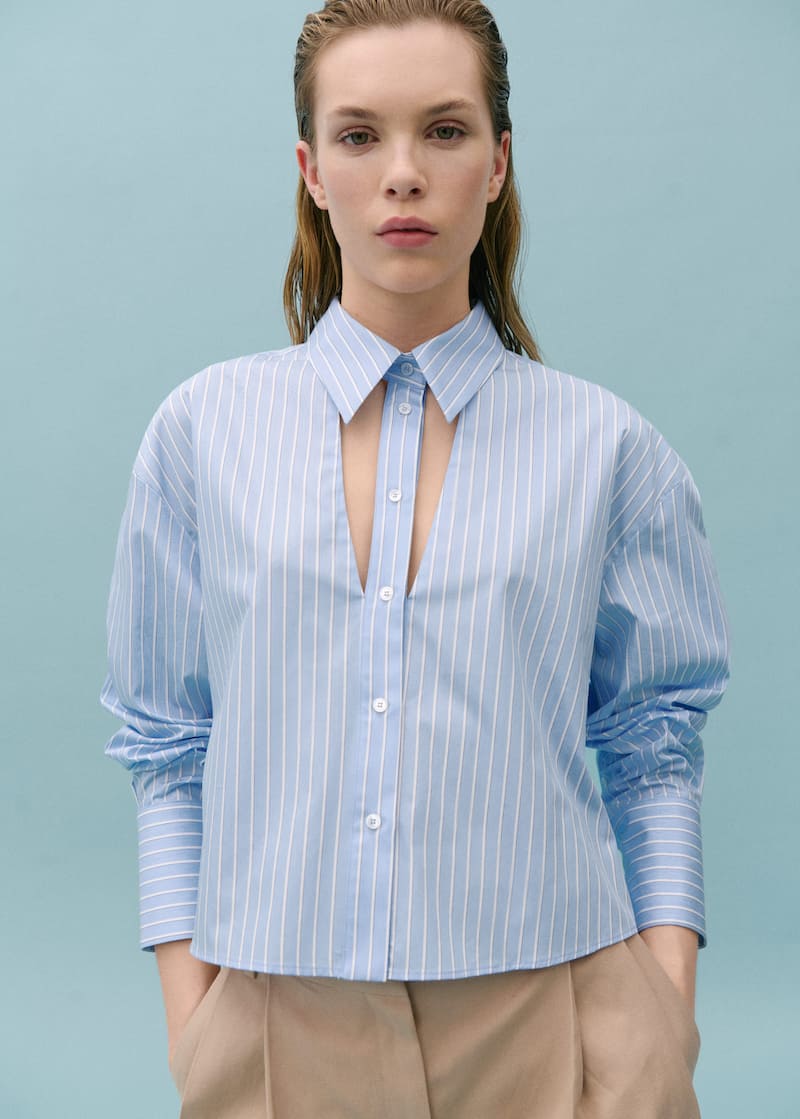 Chemise Rayures Cut-Out VICTORIA BECKHAM X MANGO