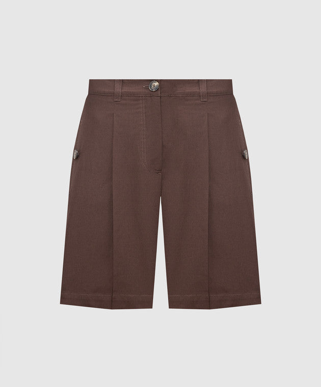 SHORT EN COTON ET LIN