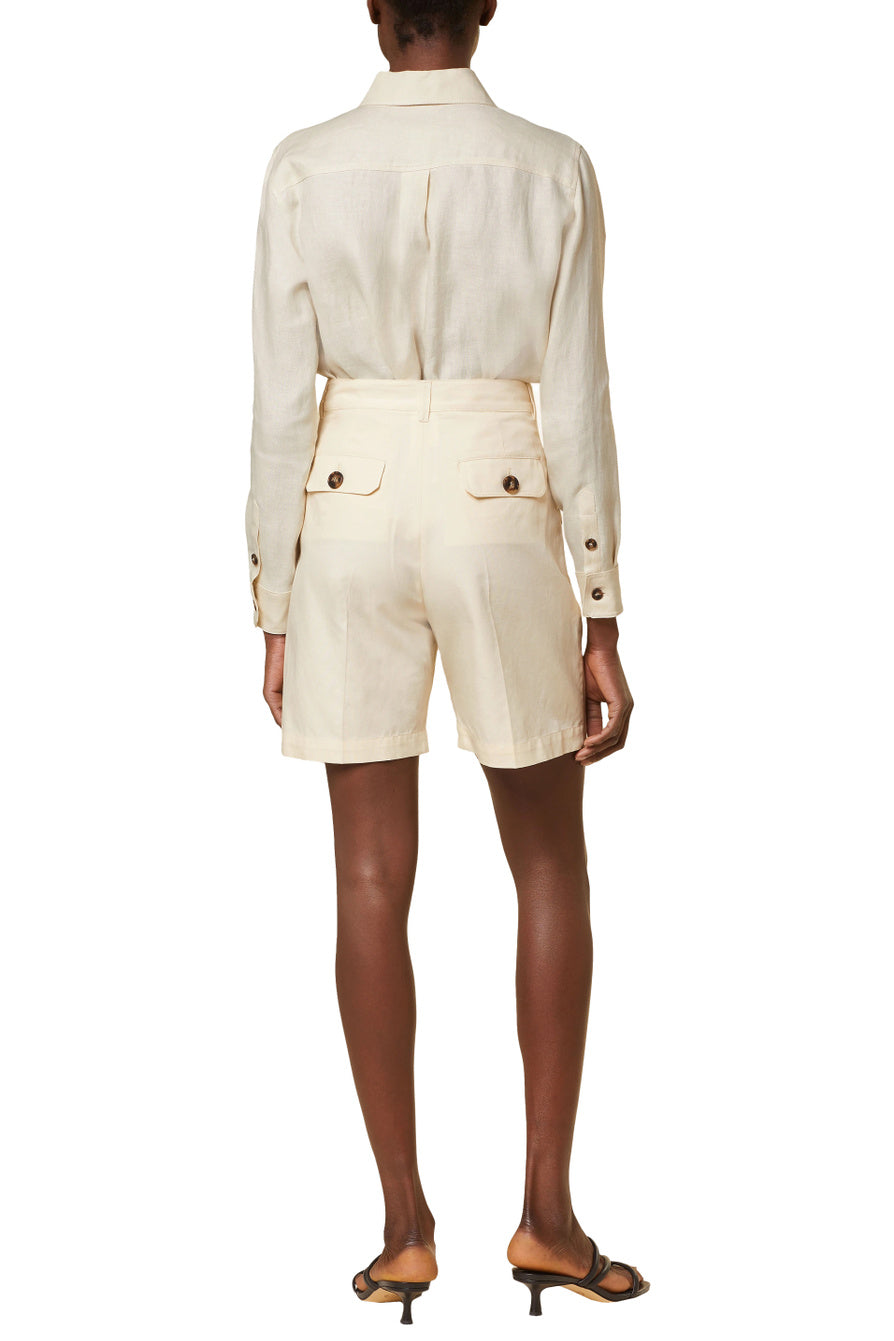 SHORT EN COTON ET LIN
