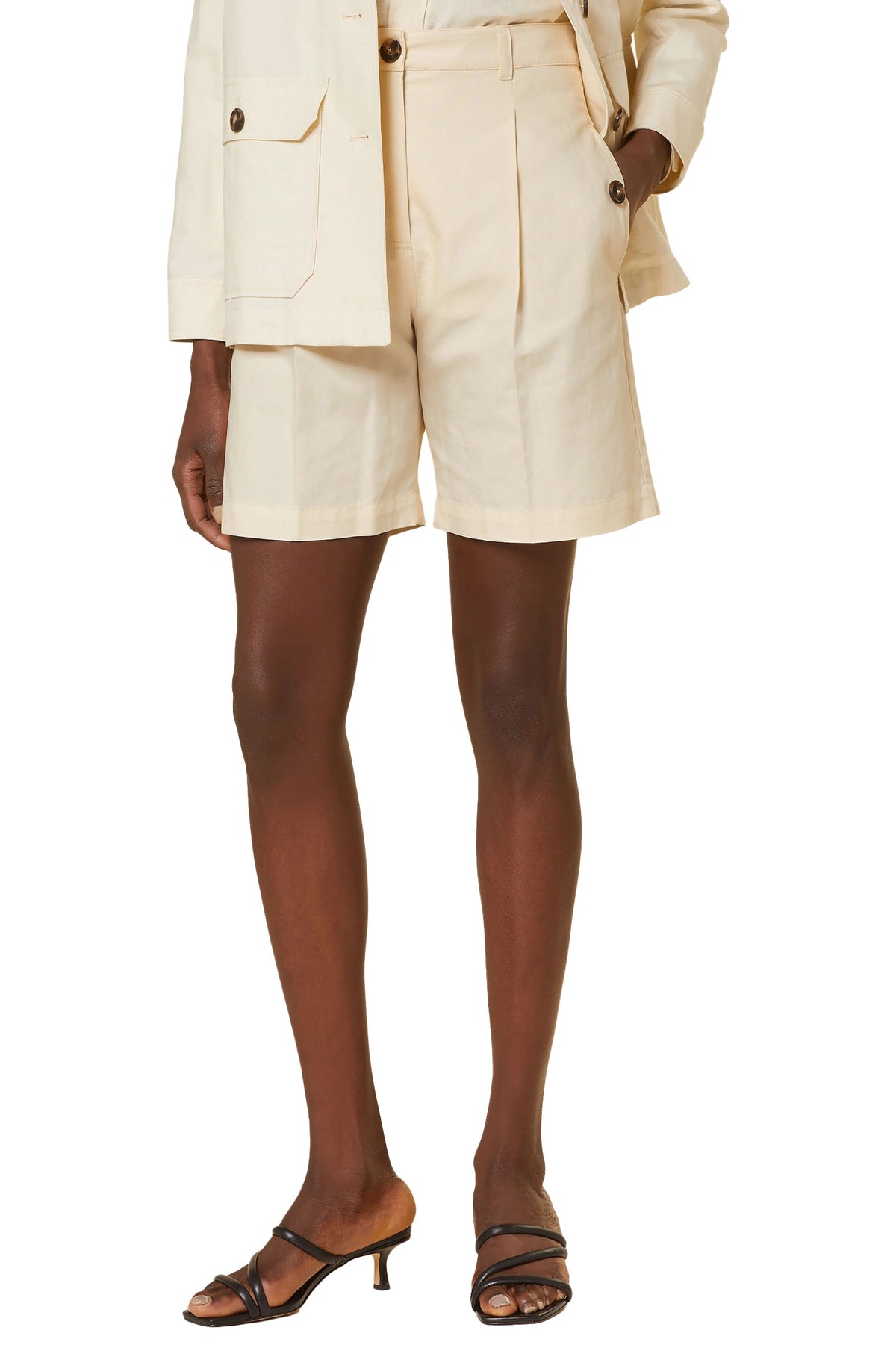 SHORT EN COTON ET LIN