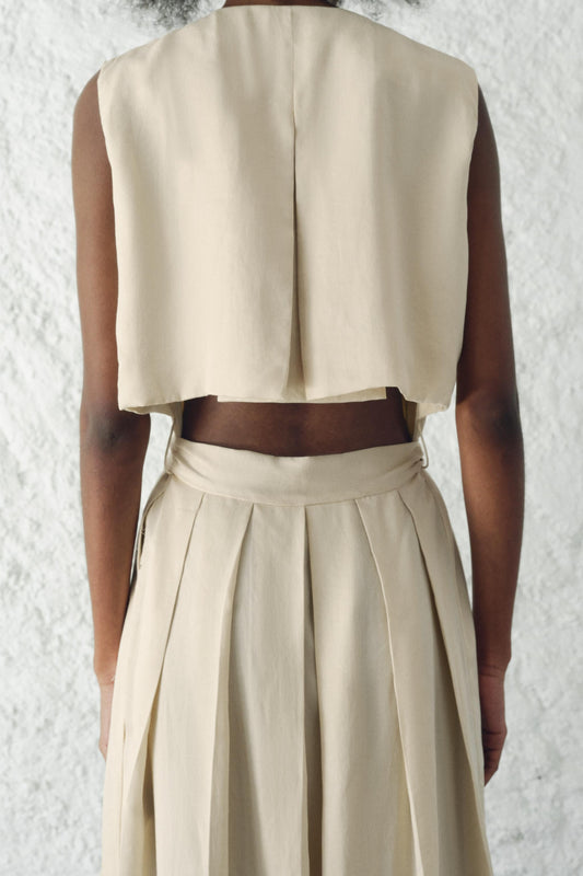 DRESS WITH PLEATED BACK ZW COLLECTION