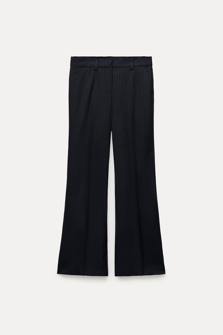 Ensemble Gilet Sans Manches Oversize /Pantalon À Rayures Fines Collection ZW