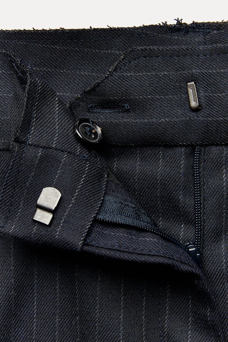 Ensemble Gilet Sans Manches Oversize /Pantalon À Rayures Fines Collection ZW