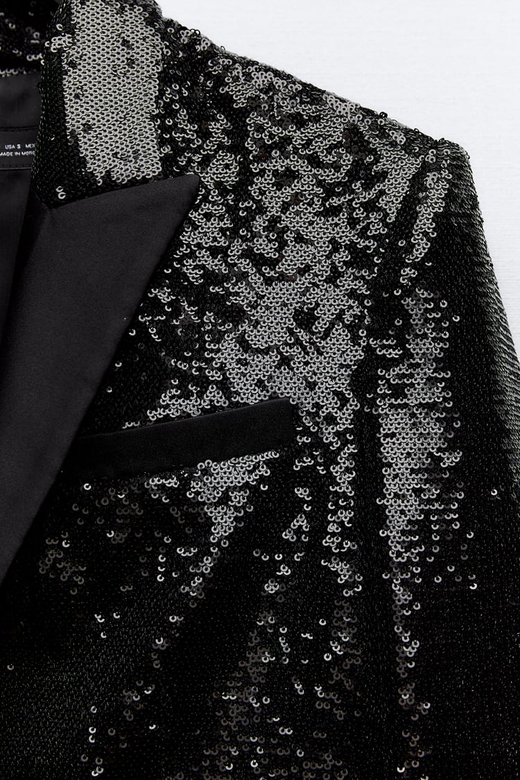 BLAZER DE SMOKING BIMATIĖRE À PAILLETTES