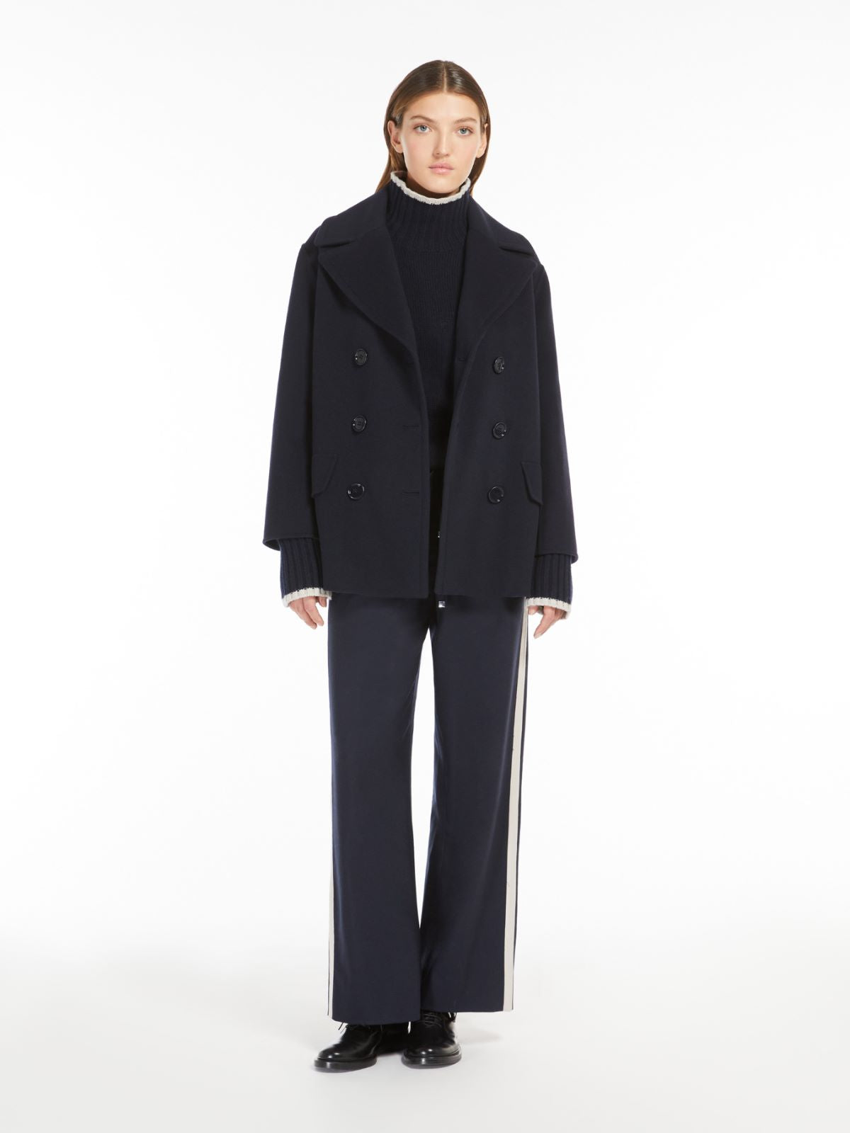 MAX MARA SOFT FLANNEL TROUSERS SANS CORDON