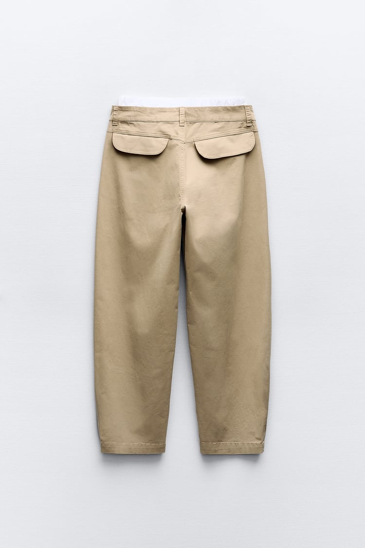 PANTALON CHINO AVEC TAILLE DOUBLE BIMATIĖRE