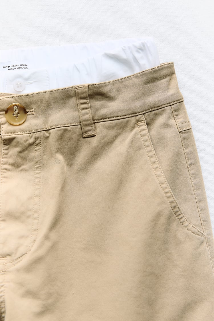 PANTALON CHINO AVEC TAILLE DOUBLE BIMATIĖRE