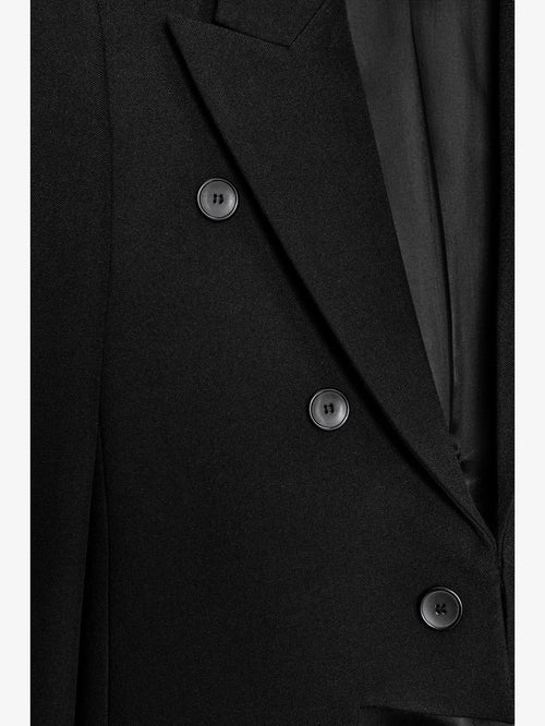 BLAZER ASYMÉTRIQUE À CARREAUX AVEC LAINE ZW COLLECTION LIMITED EDITION