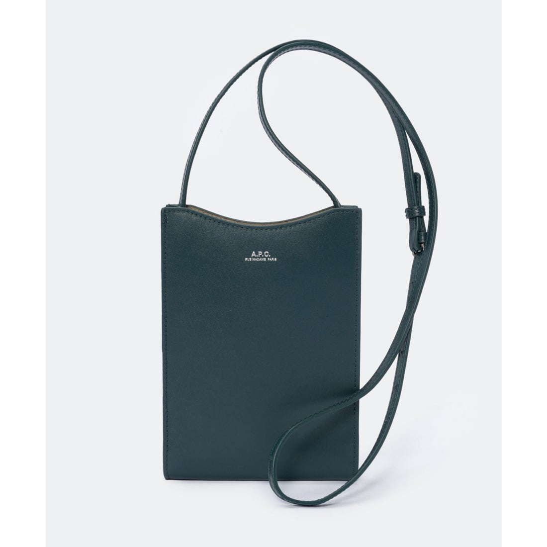 A.P.C. POCHETTE TOUR DE COU EN CUIR LISSE JAMIE