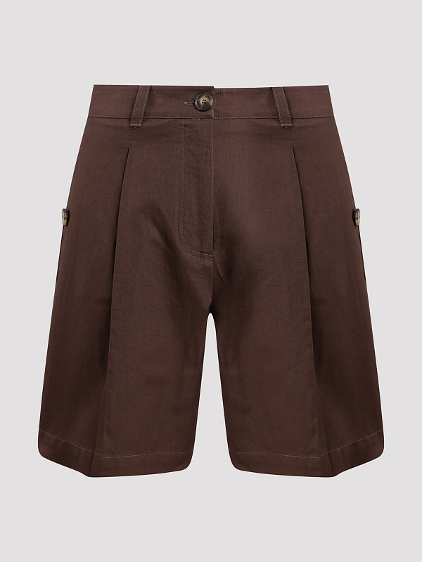 SHORT EN COTON ET LIN