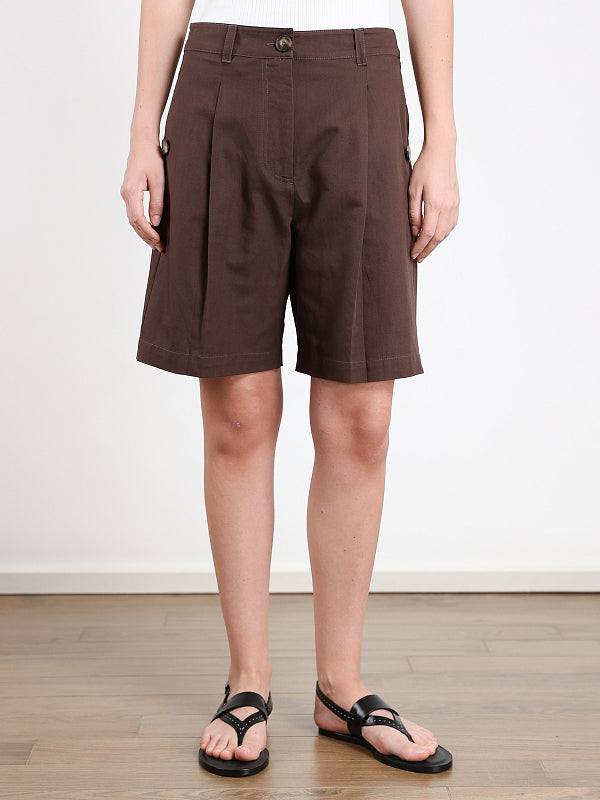 SHORT EN COTON ET LIN