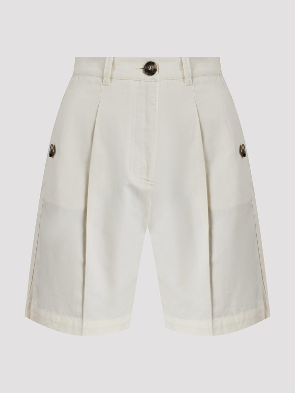 SHORT EN COTON ET LIN