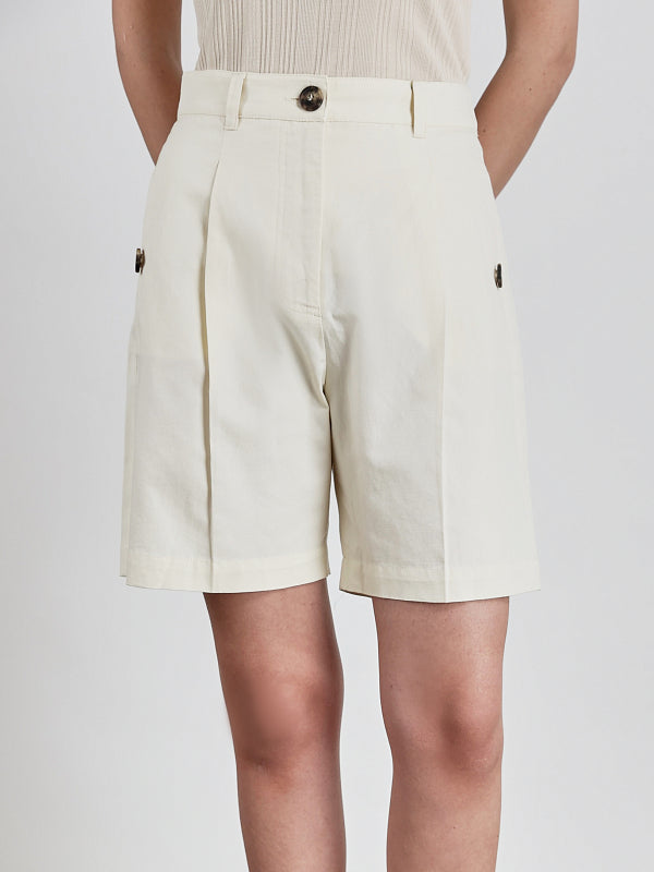 SHORT EN COTON ET LIN