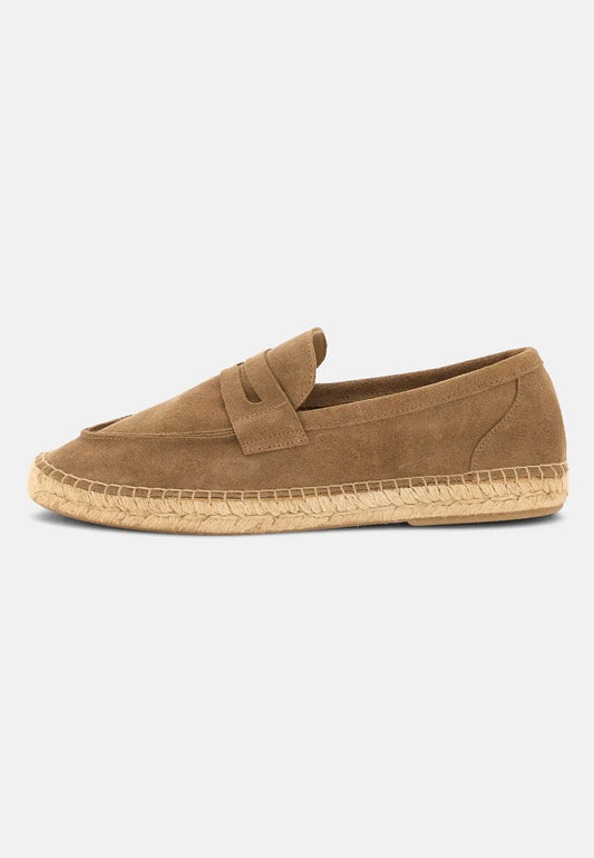 ESPADRILLES TELLIN EN CUIR SUÉDÉ MARRON