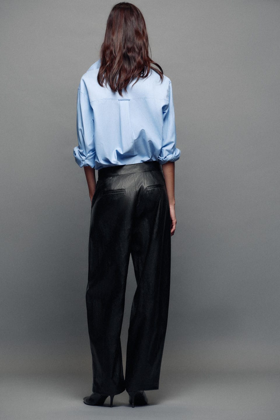 PANTALON BARREL MATIÈRE SYNTHÉTIQUE
