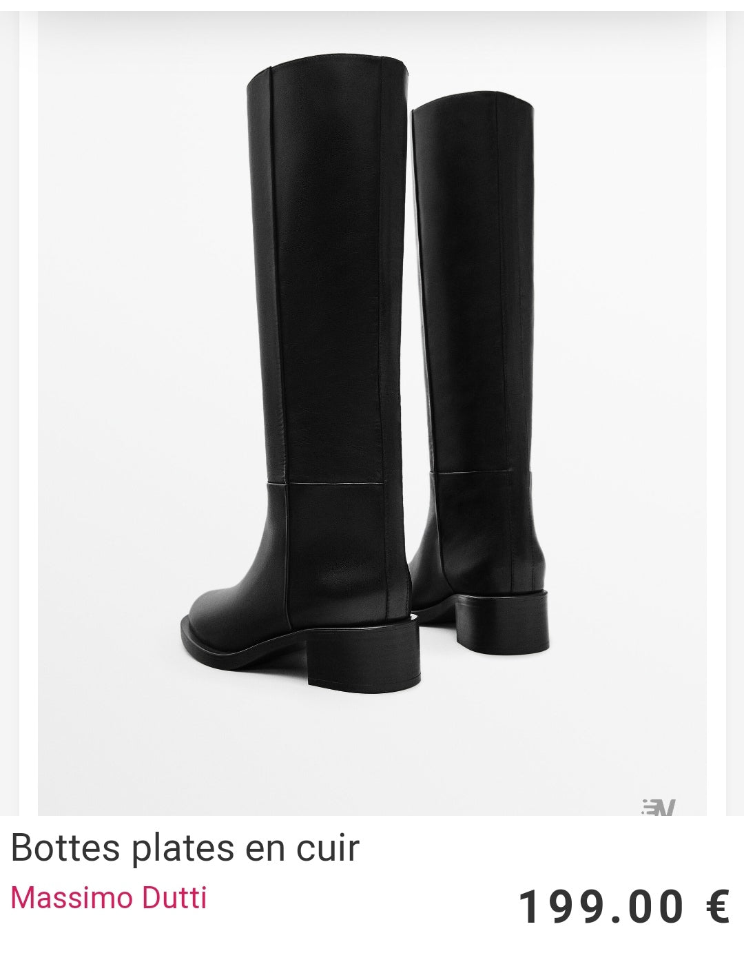 MASSIMO DUTTI BOTTES PLATES EN CUIR STYLE ÉQUESTRE