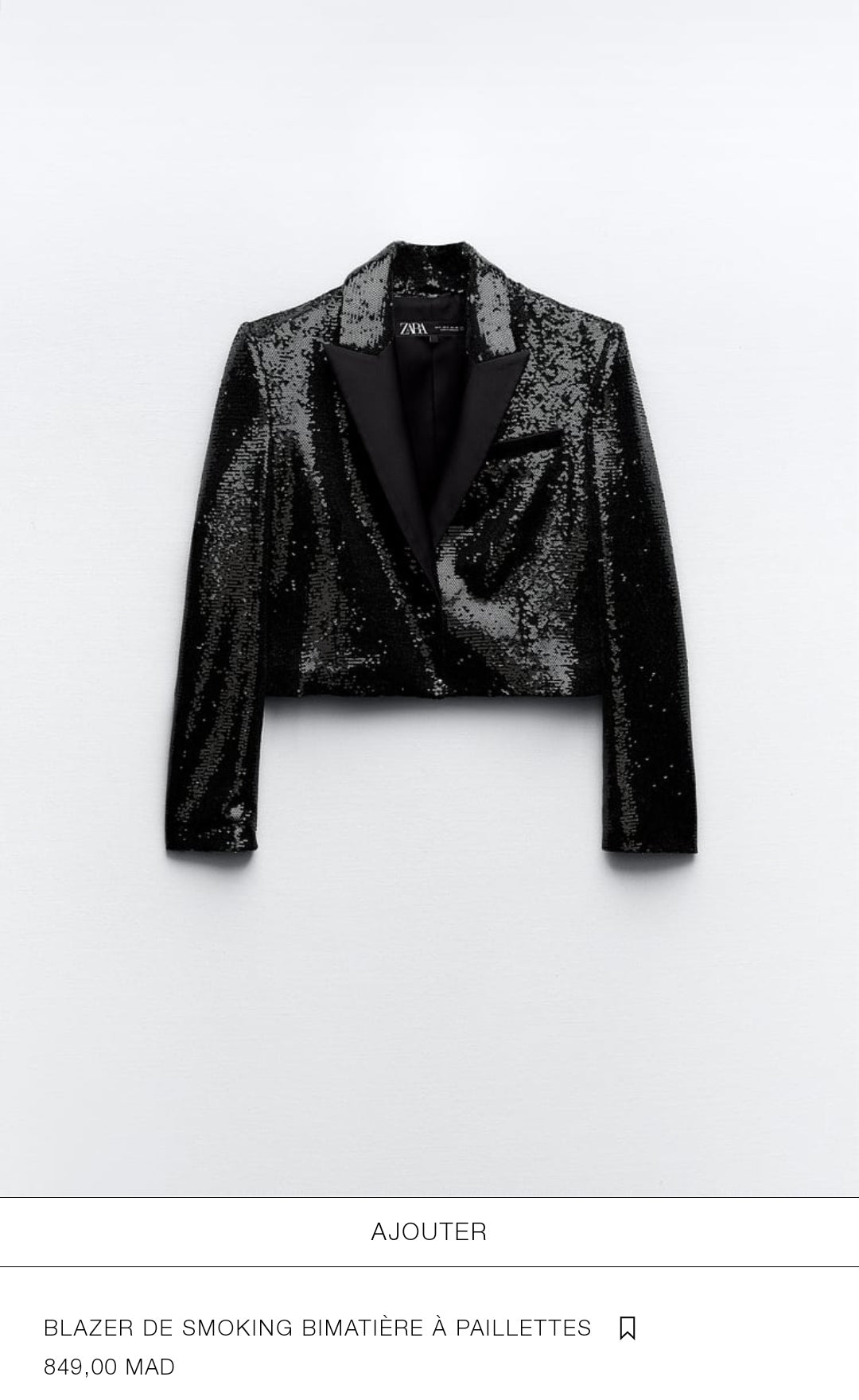 BLAZER DE SMOKING BIMATIĖRE À PAILLETTES