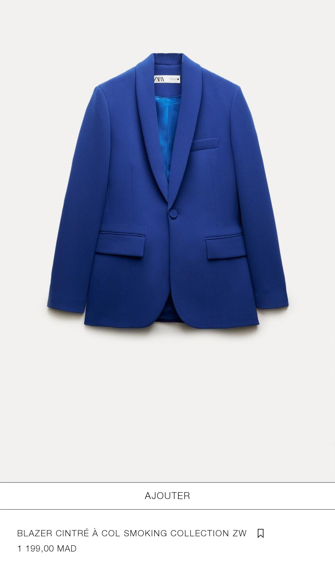 BLAZER CINTRÉ À COL SMOKING COLLECTION ZW