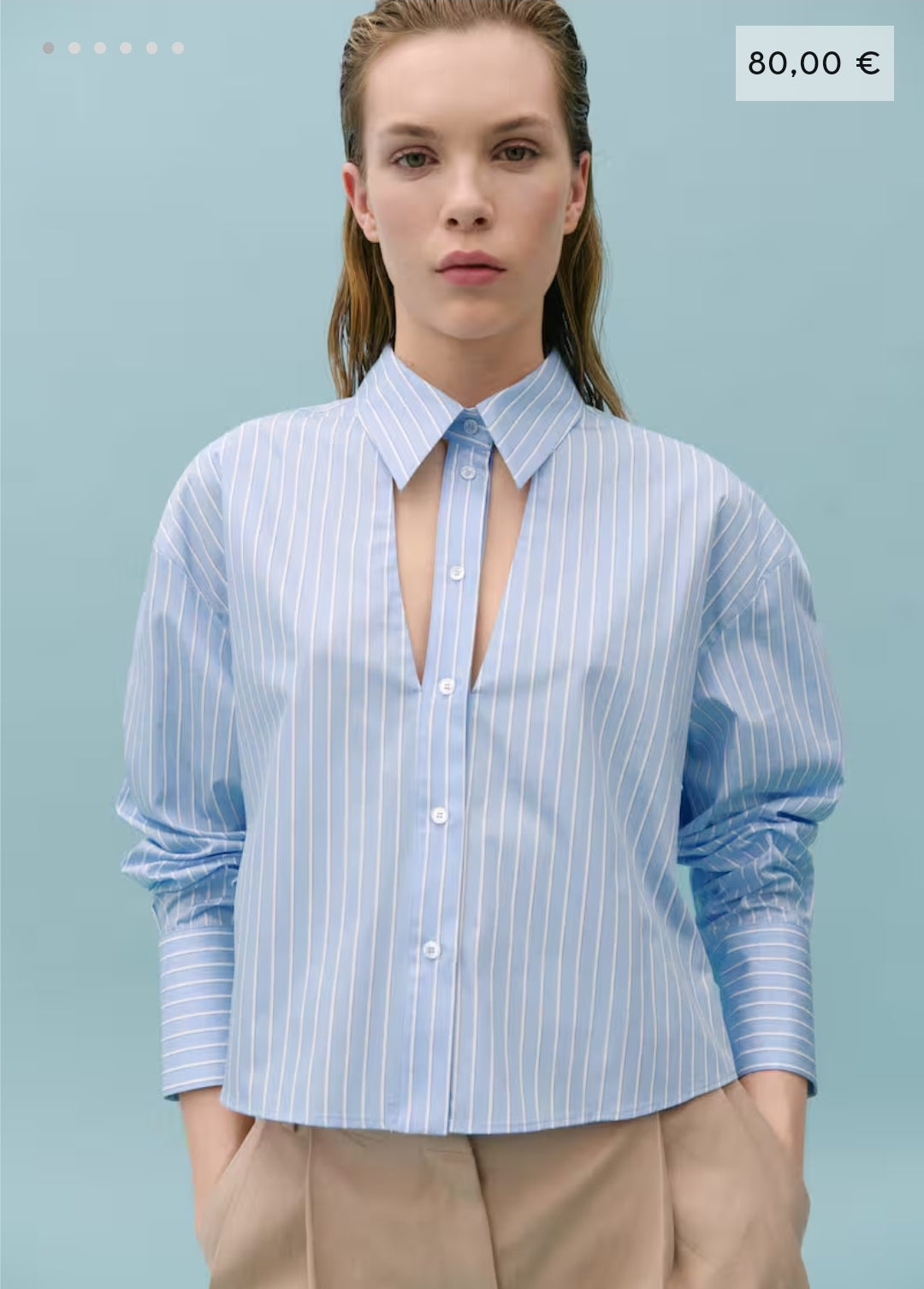 Chemise Rayures Cut-Out VICTORIA BECKHAM X MANGO