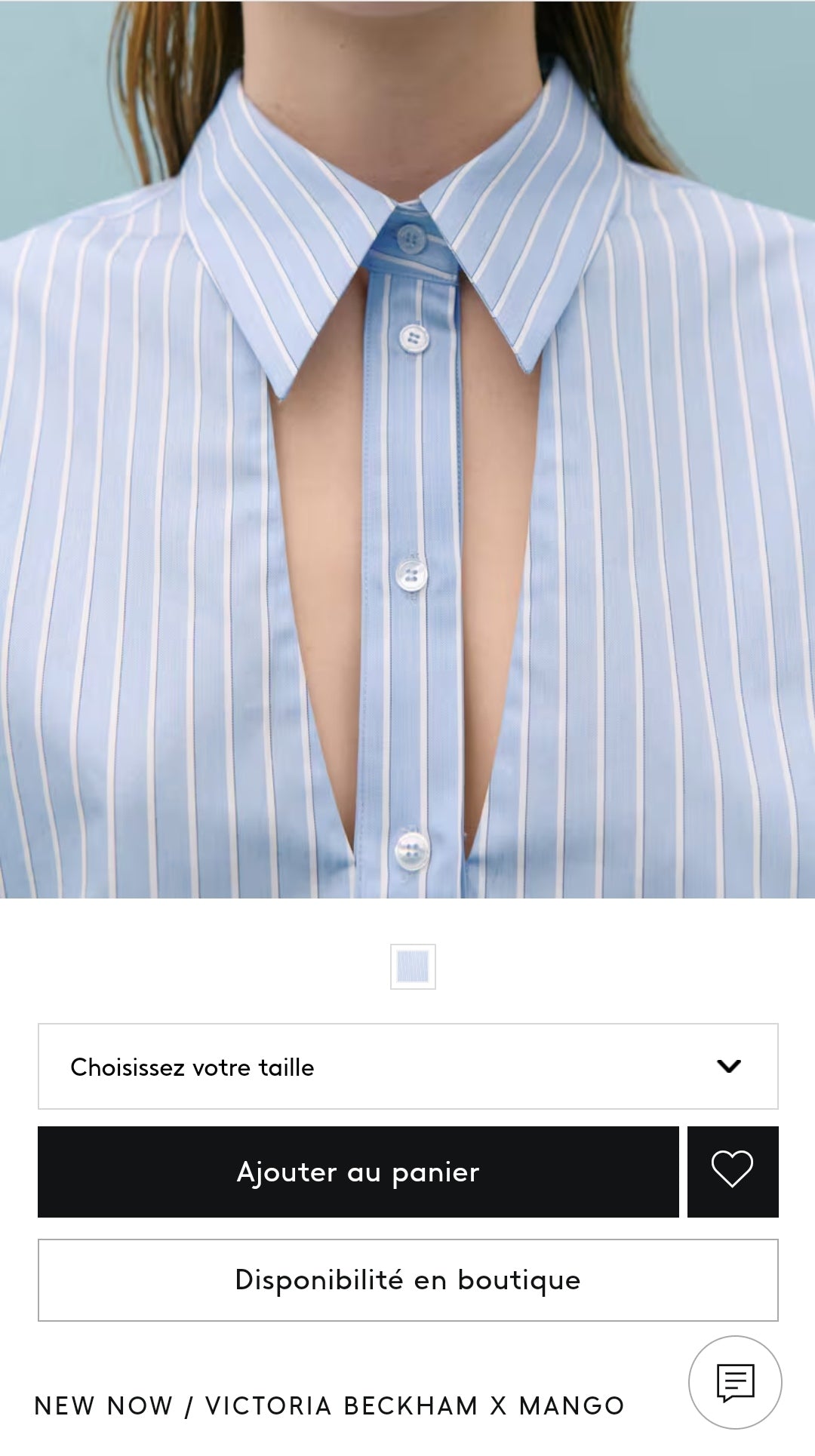 Chemise Rayures Cut-Out VICTORIA BECKHAM X MANGO