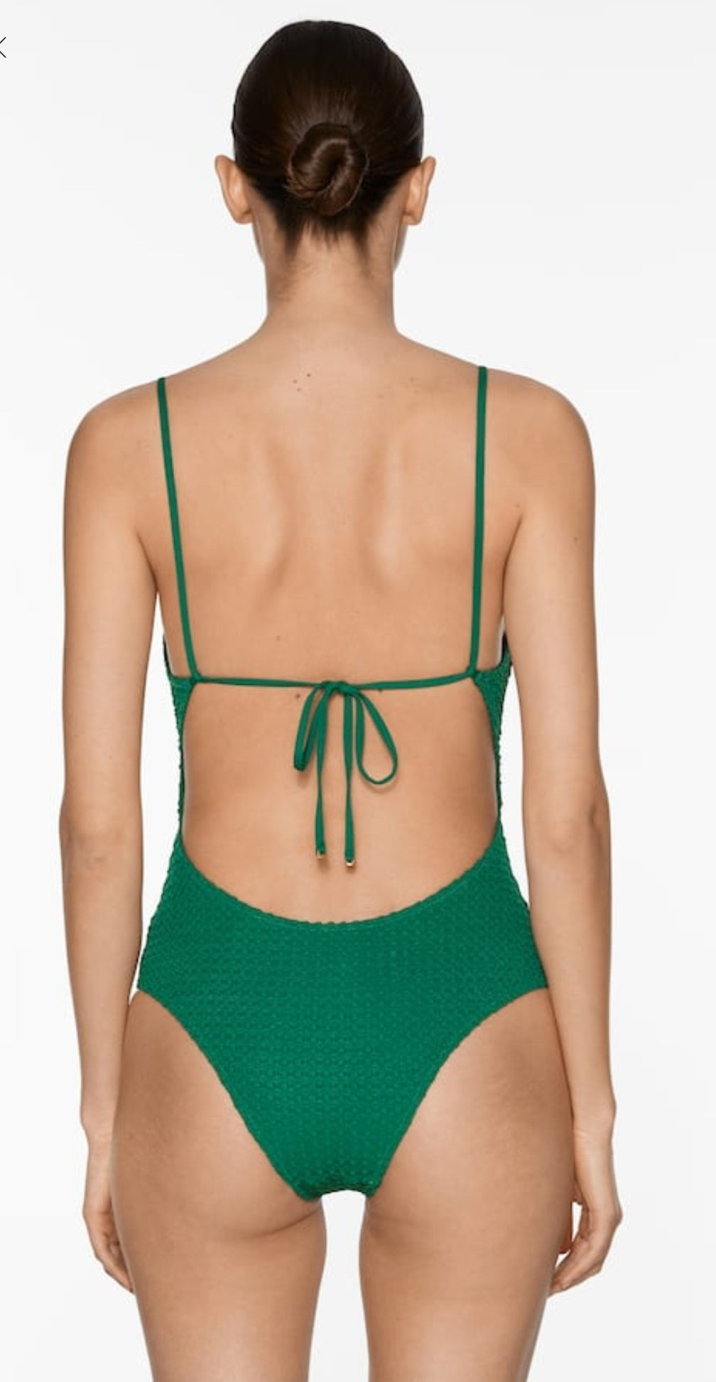 OYSHO MAILLOT DE BAIN TEXTURE BULLE ÉMERAUDE FONCÉ