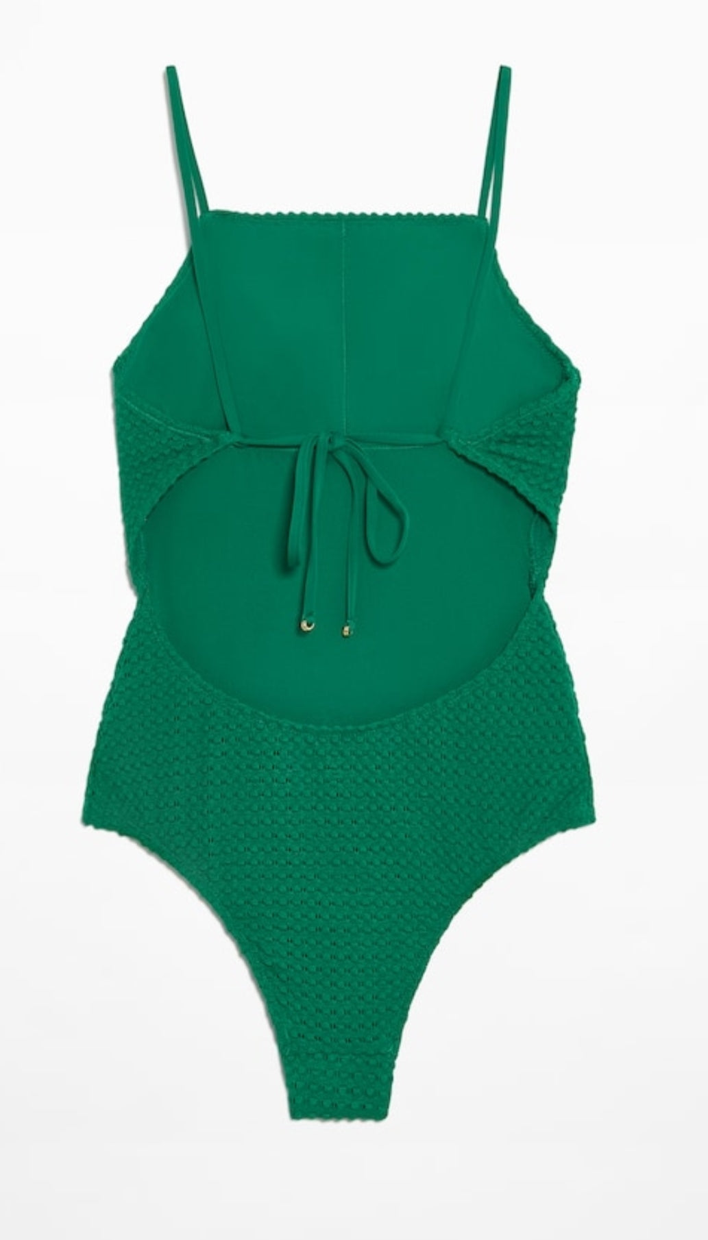 OYSHO MAILLOT DE BAIN TEXTURE BULLE ÉMERAUDE FONCÉ