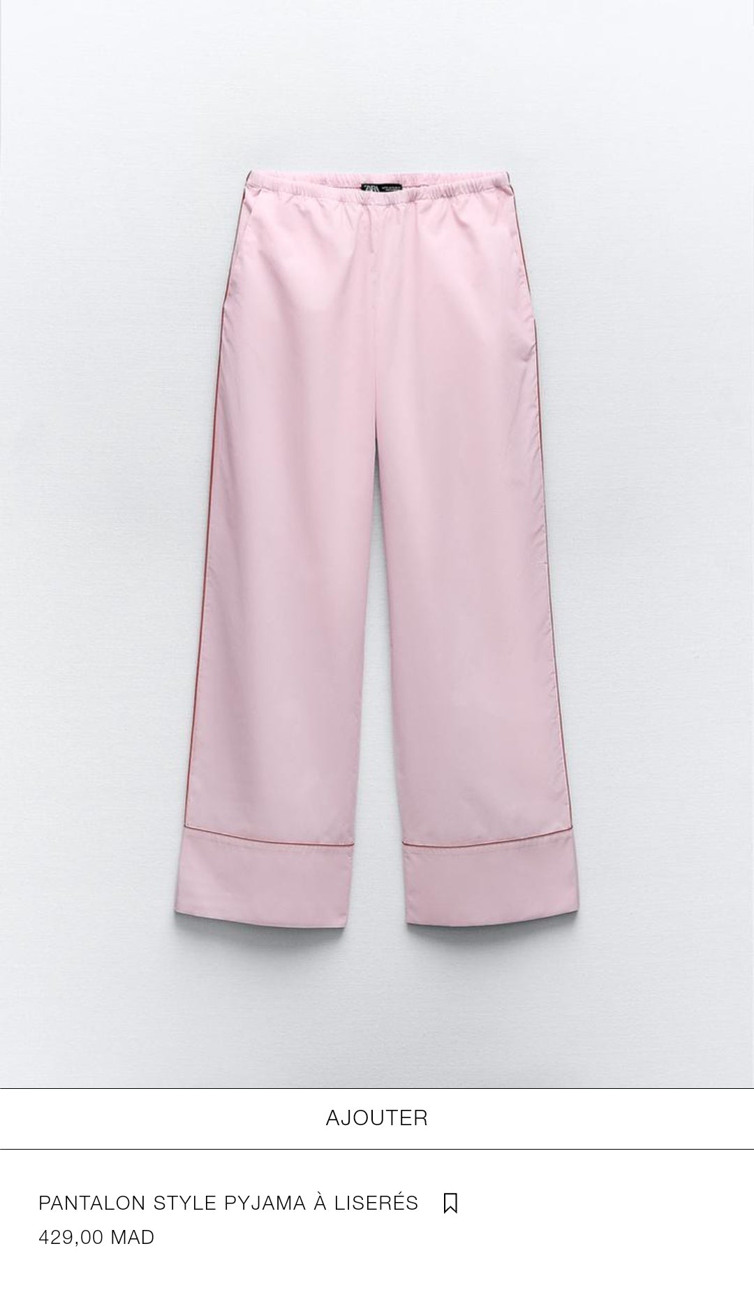 PANTALON STYLE PYJAMA À LISÉRÉ