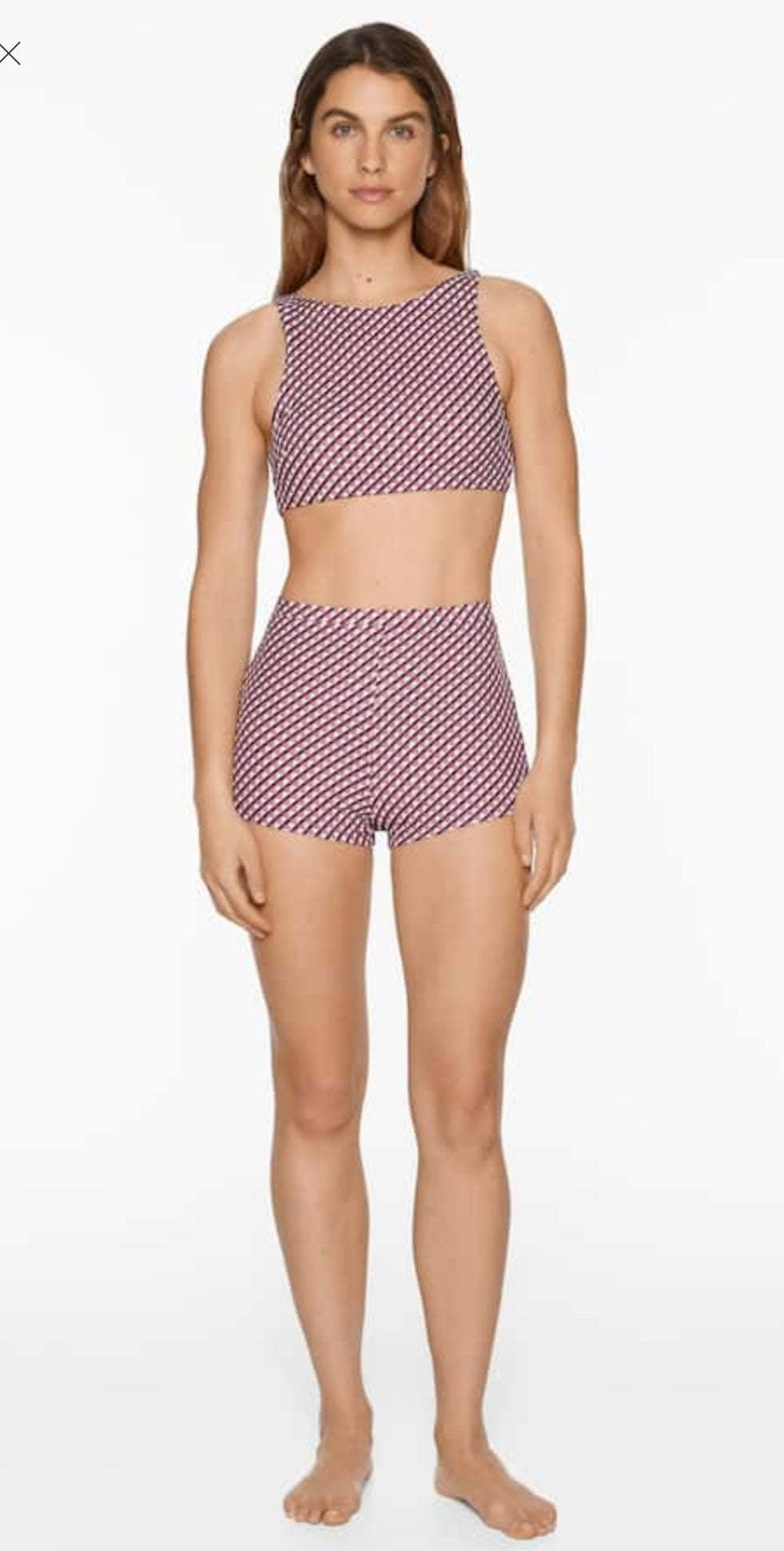 Haut / Bas De Bikini Hot Pants Imprimé Géométrique