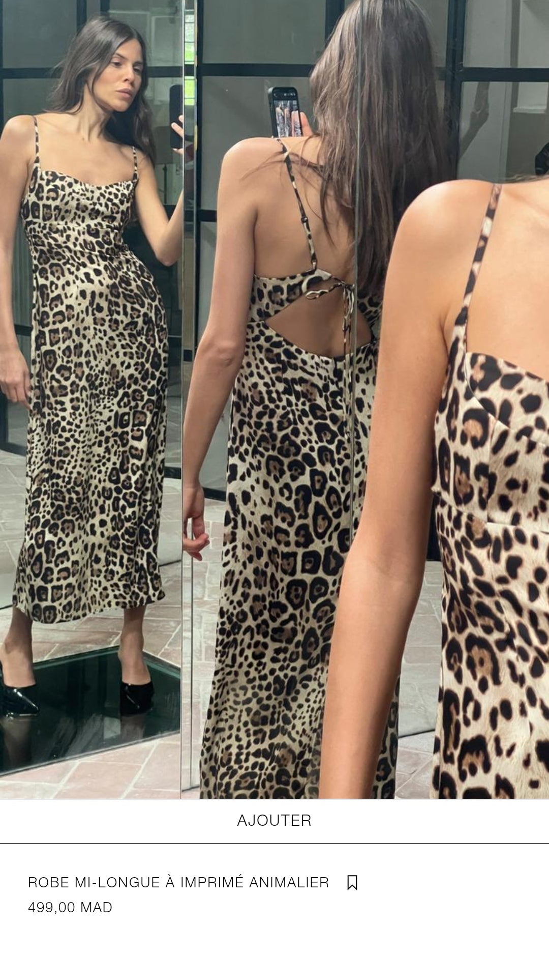 Robe Mi-longue À Imprimé Animalier