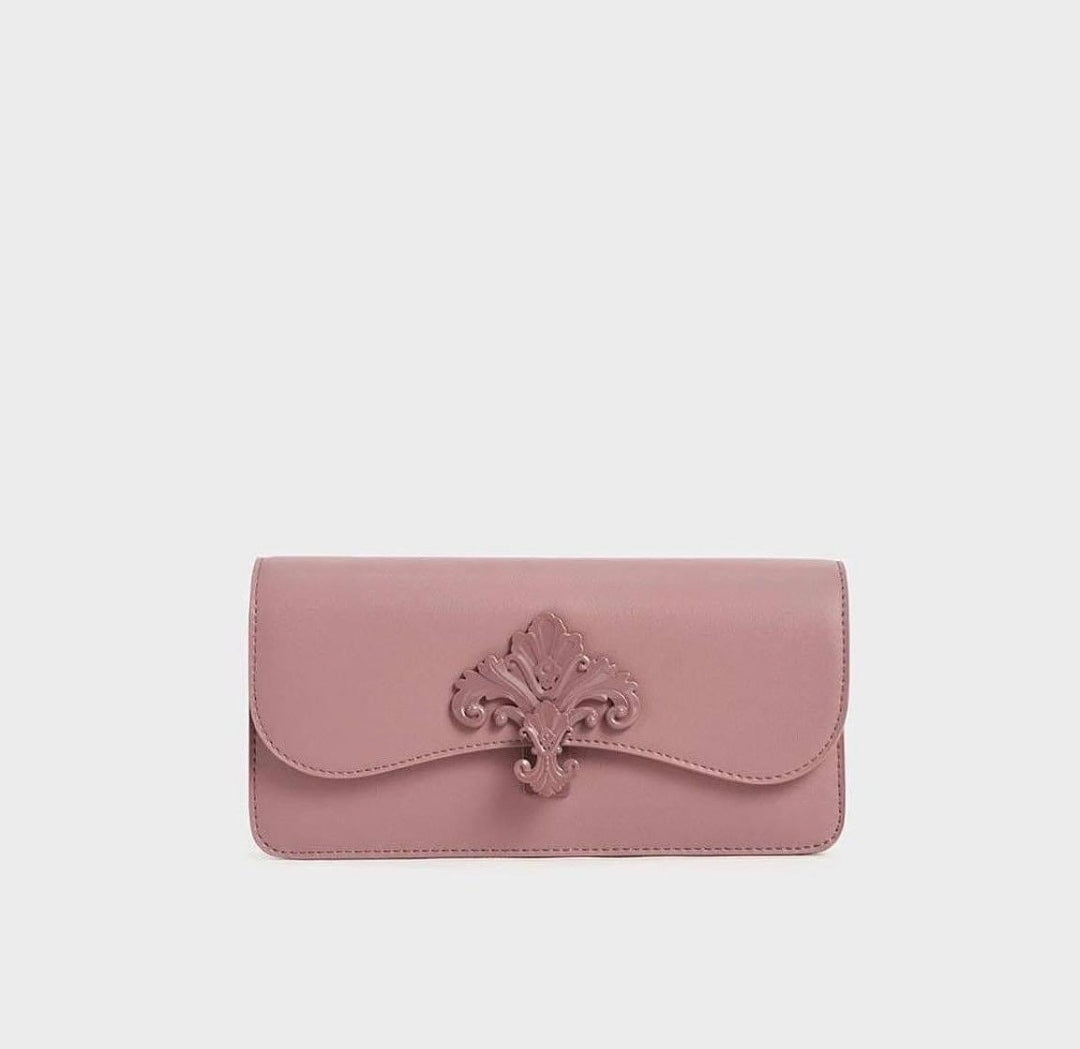 CHARLES & KHEITH Sac Meriah  Meriah Turn-Lock Wallet Mauve 💜