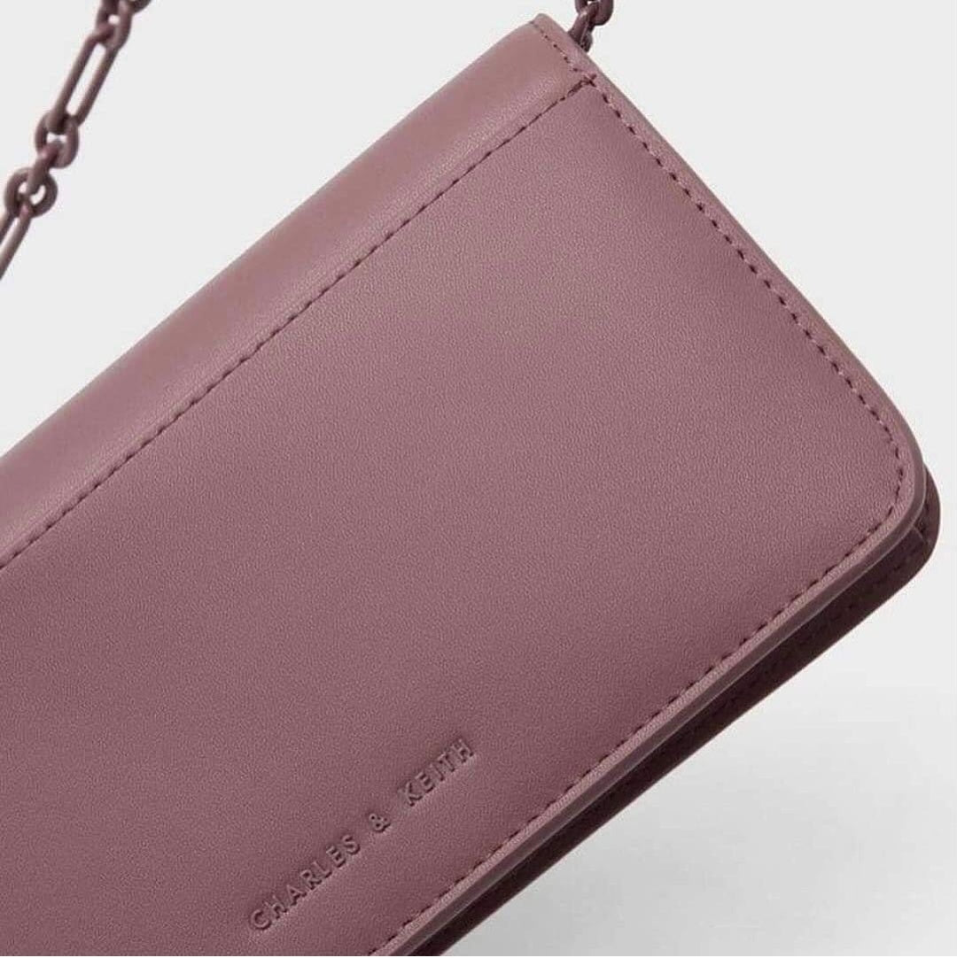 CHARLES & KHEITH Sac Meriah  Meriah Turn-Lock Wallet Mauve 💜