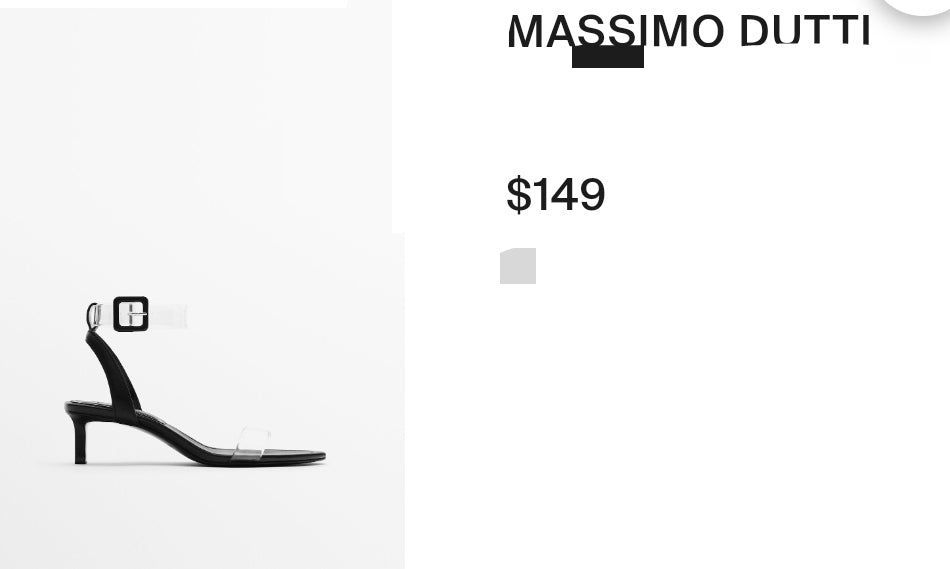 MASSIMO DUTTI SANDALES EN VINYLE