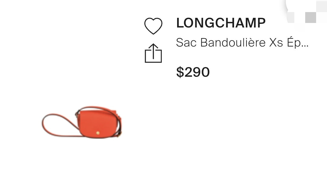 LONGCHAMP Sac -Épure- Rabat S  🧡  Leather