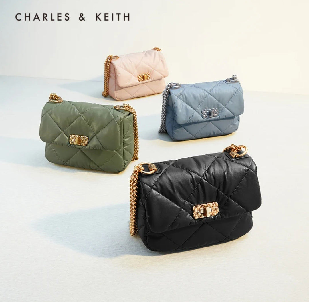 CHARLES & KHEITH Sac Porté Épaule Rembourré Paffuto Gris