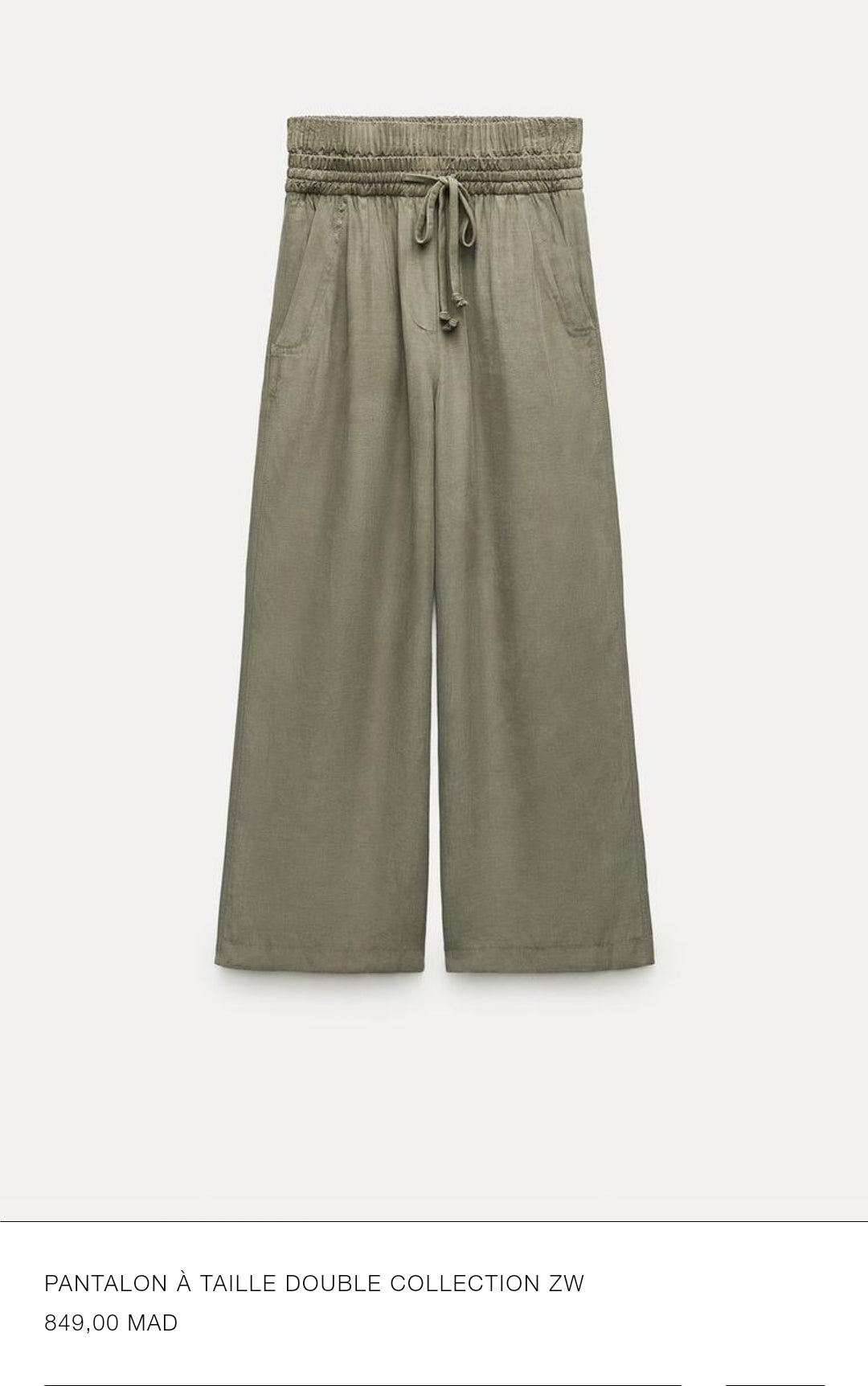 PANTALON À TAILLE DOUBLE COLLECTION ZW