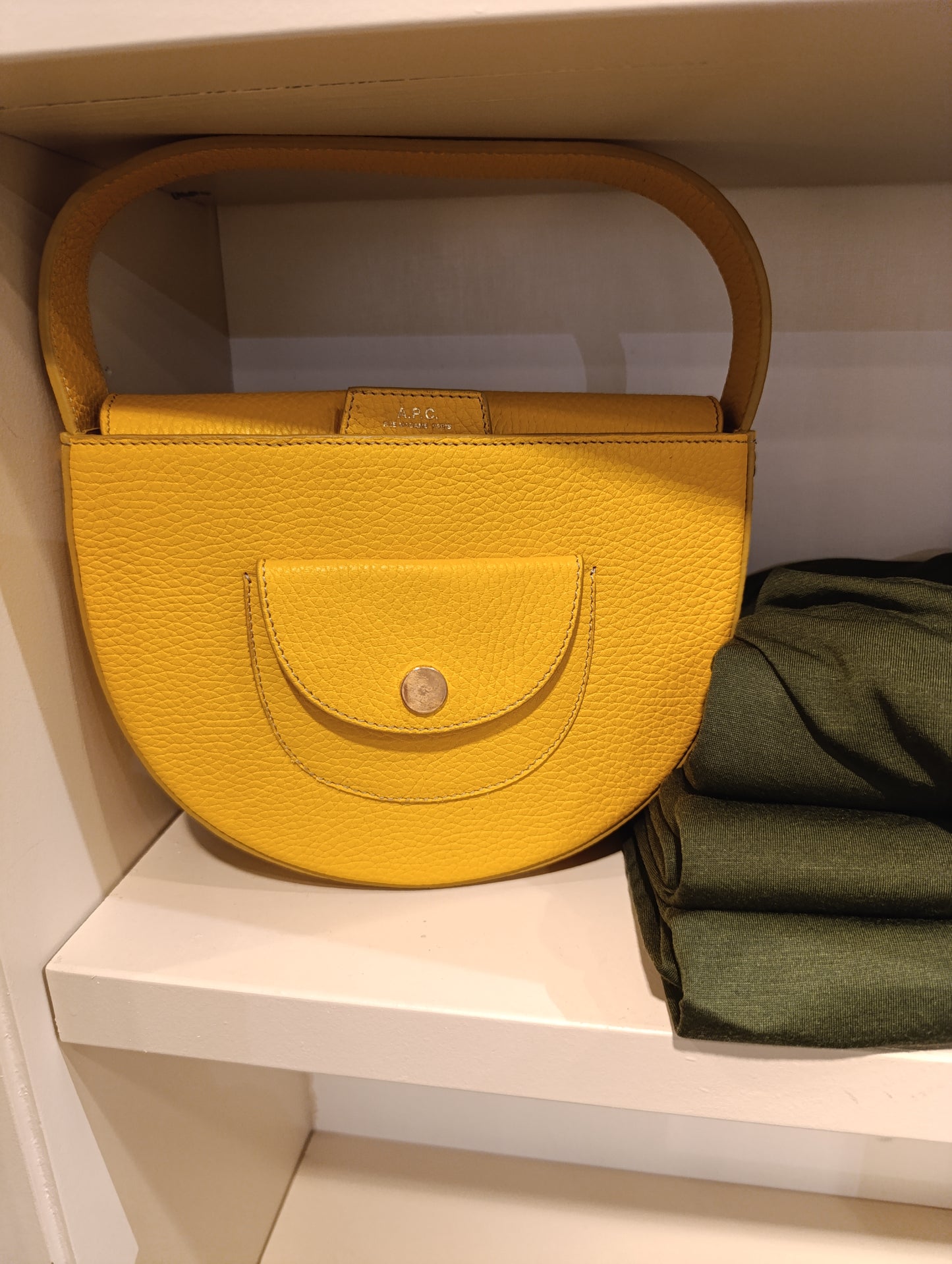 A.P.C. SAC POCKET SMALL MIMOSA YELLOW